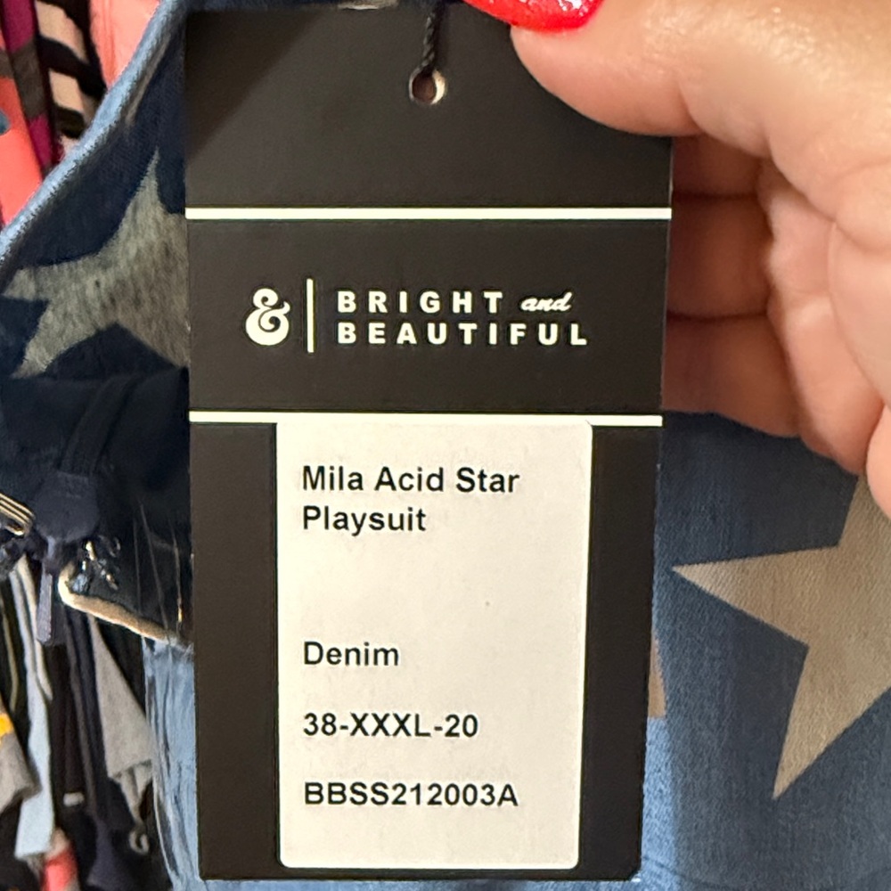 Blue Star-Patterned Jumpsuit - Picture 2 of 4